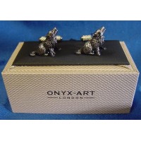 ONYX-ART CUFFLINK SET - WOLF